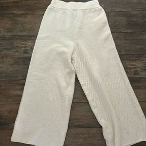 sincerely jewels white knit beach pants size medium